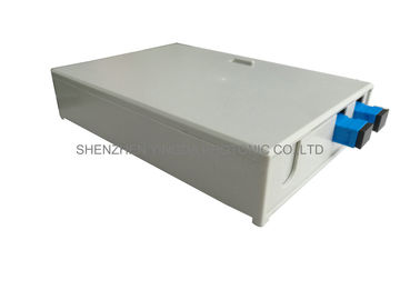 Wall Mount FTTH Fiber Optic Termination Box , Indoor Plastic ABS PC 2 Ports Fiber Optic Box