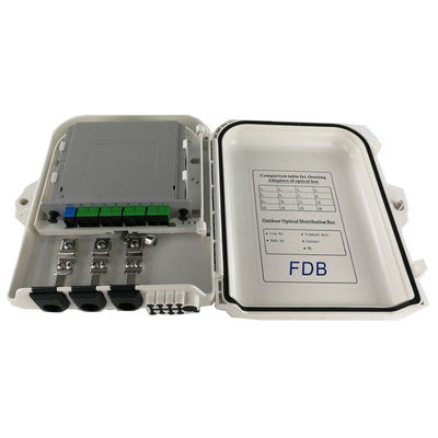 Indoor Outdoor 8 Ports FTTH Fiber Termination Box Screw Lock For LGX Module 1x8 Splitter