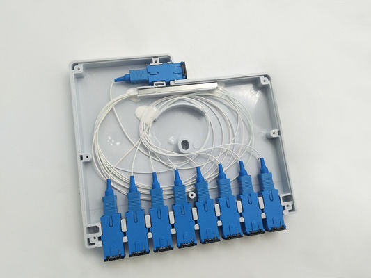 YINGDA 1x8  Optical Splitter Distribution Box IP65 Indonesia Telecom ABS PC SC Connector UL94