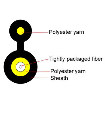 FTTH FTTX Figure 8 Drop Cable 1Core Mini Aerial Outdoor Fiber Optic Cable HDPE