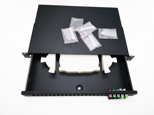 2U 19 inch Metal ODF Fiber Optic Patch Panel For FTTH FTTX CATV LAN ...