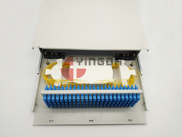 19" 4U 96 Port SC Slide Out Drawer Fiber Optic Patch Panel Optical Distribution Box Steel Loaded