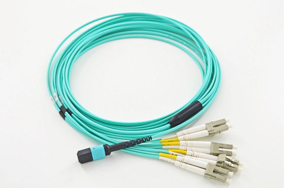 YINGDA High Speed 8Fiber MPO Male to LC OM3 Fanout Patch Cord Single Mode 9/125um Breakout 100G 400G