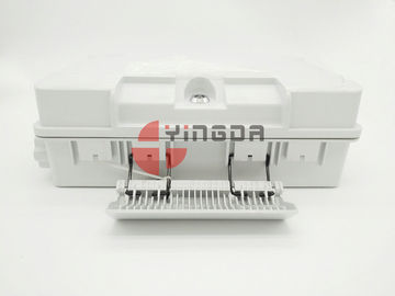 White Plastic Optical Termination Box Outdoor Wall Mount 24 Fibers With Bracket and Keys FAT-24