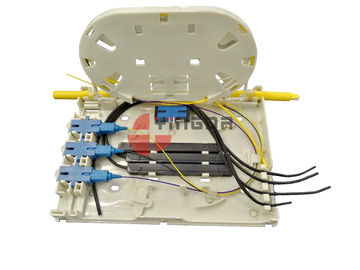 4 Port Fiber Optic Termination Box OTB FTB104E Plastic White for FTTH Drop Cable 2*3MM