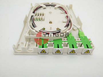 Indoor 4 Cores FTTH Fiber Optic Termination Box for SC/APC Adapter