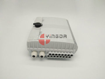 White 16 Port Outdoor Fiber Optic Termination Box IP65 PC+ABS Plastic 1X16 Splitter Box