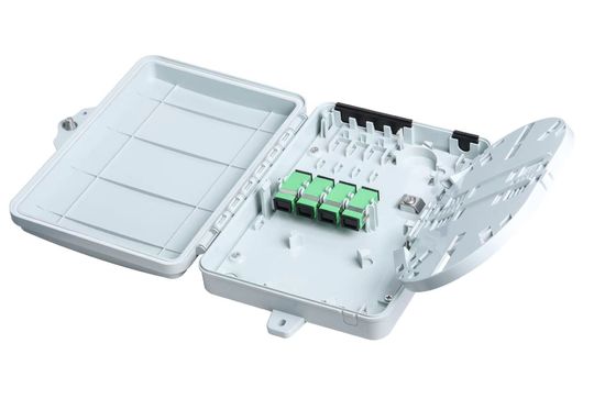 2-8 Fiber Capacity Fiber Optic Termination Box Compatible with PLC Splitter and SC/LC Adapter