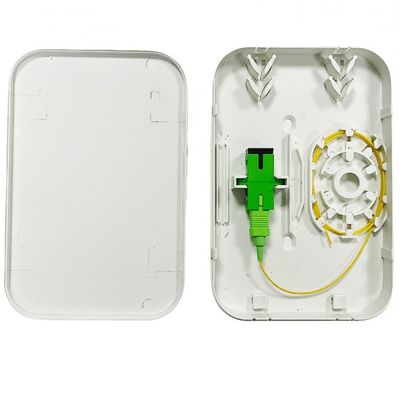 Plastic 1 Core SC/APC Fiber Optic Outlet Socket Panel Wall Mount Fiber Optic Termination Box Rossette NAP
