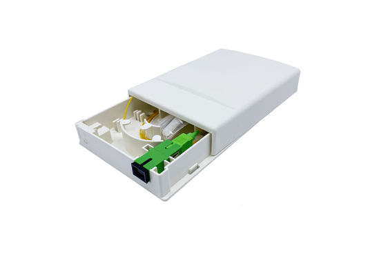 1 Core Optical Socket Termination Box ABS Fiber To The Home Wall Installation With SC adapter