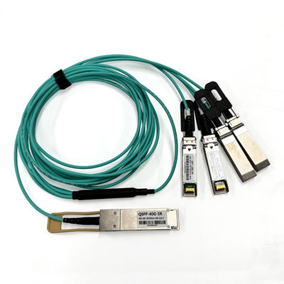 850nm 40G QSFP+ To 4 X 10G SFP+ AOC Active Optical Cable 5m OM3 8cores Module Sfp To Sfp Cable