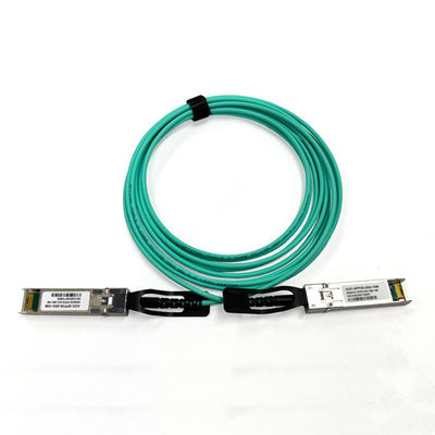 25G SFP28 Active Optical Cables 50/125 OM3 MM 3.0mm AOC Cable Aqua Color 10 Mts