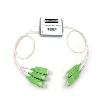 4CH 1270 1290 1310 1330nm CWDM Module 1×4 With SC APC ,0.9mm White Loose Tube,0.5M