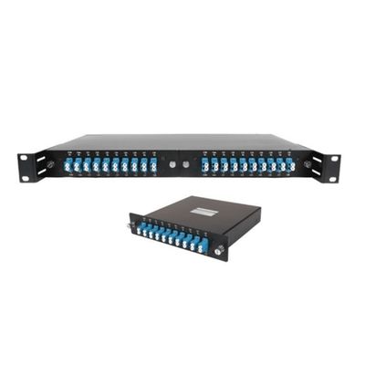 19 Inch Rack Fixed Optical Fiber WDM DWDM Modules Cassettes X3 Pluggable For FTTH Transmission