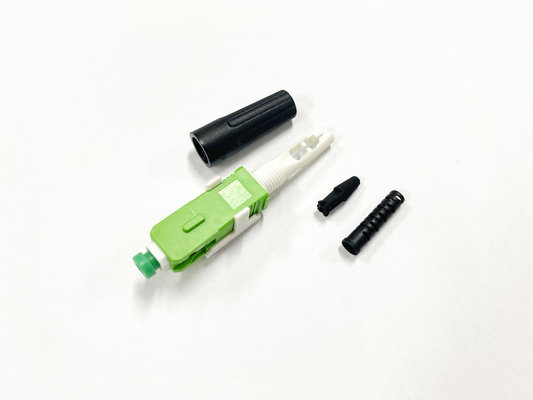 Fast Connector SC APC IL 0.3dB With Pusher Fiber Optic Fast Quick Connector For 3mm Round Ftth Drop Cable