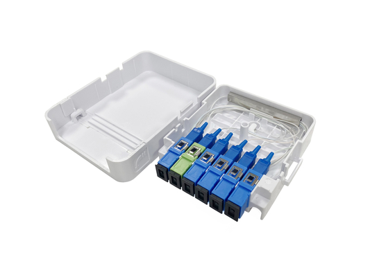 Fiber Optic Termination Box with 1X5 Splitter for FTTH Home and Outdoor Wall-Mounted