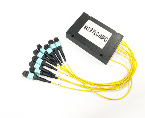  MPO MTP Connector Fiber Optic Splitter FTTH 8PCS 1x8  2.0mm ABS Cassette Multimode OM3 PLC Splitter 1M