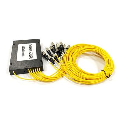 High Quality FTTH 1x12  FC Connector Fiber Optical Box Distributor ABS Box PLC Splitter For Rack Patch Panel
