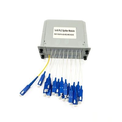 New Fiber Optic PLC Splitter Plug-in type 1x16 LGX box card insert with SC/UPC Connector module in Telecommunication systems