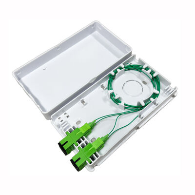 FTTH Terminal Box SC 4Cores LC 8 Core Mini FTTH ABS Plastic White Distribution Wall Outlet Faceplate