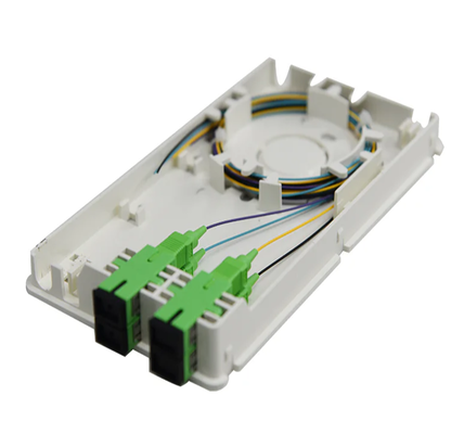 FTTH Terminal Box 4 Cores Single Fiber ABS Plastic Wall Mounted Fiber Optic Termination Box