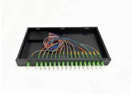 16 Port LC Fiber Optic Patch Panel ODF Rack Mount 19 Inch with 65dB Return Loss Sliding Patch Panel