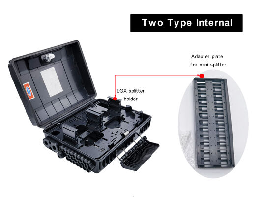Fiber Optic Splitter Box 48cores Outdoor IP65 With LGX Module and PC ABS Material for Fiber Splicing Splitting and Distribution