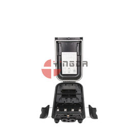 Black PC ABS 16 Cores FTTH Fiber Optic Splitter Box For Splitter Cassette / Steel Tube