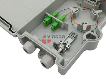 FTTH 4 Cores Outdoor Fiber Termination Box , Fiber Optic Connection Box SC Adapter