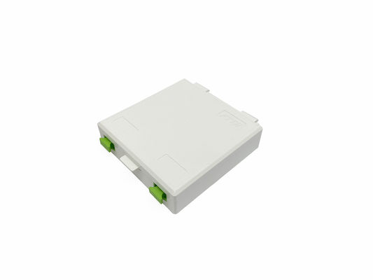 2 Port FTTH Indoor Fiber Optic Termination Box Unibody Wall Outlet 86*86*23mm