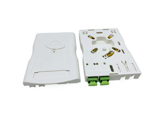 2 Port Plastic FTTH Wall Mount IP30 Optical Termination Box