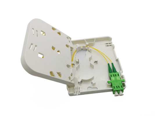 2 Port LC/APC Duplex FTTH Fiber Optic Terminal Box Wall Outlet IP54 Indoor ABS+PC