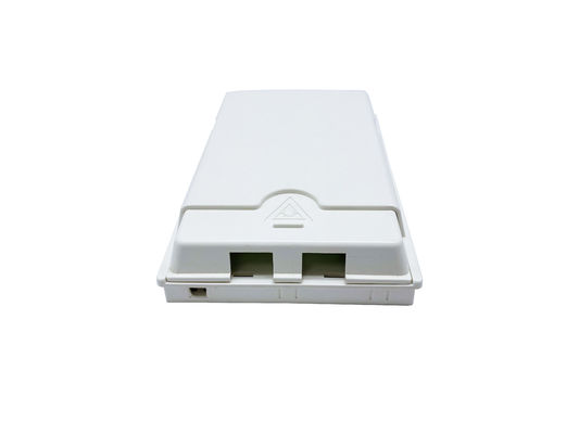 Fiber Terminal Access Box For FTTH Wall Outlet , Wall Mount 2 Port SC Adapters Flame Retardant