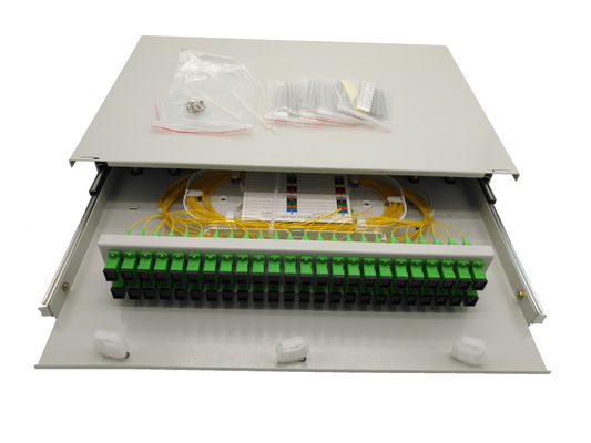 Indoor Metal Slide 2U 48 Port Patch Panel Rack Mount