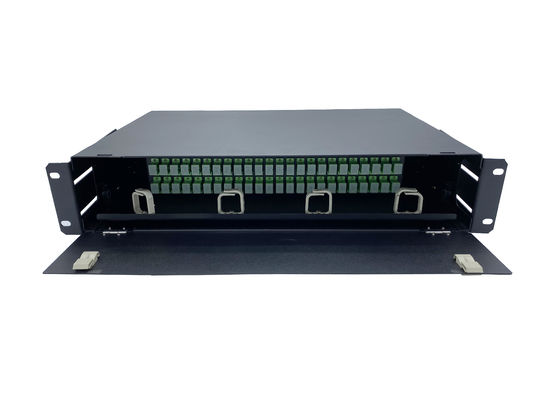 Data Center Cabinet Rack Mount 65dB Fiber Optic Patch Panel