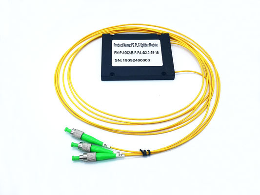 G65A71 LSZH FC APC Single Mode 1x2 Fiber Optic Plc Splitter