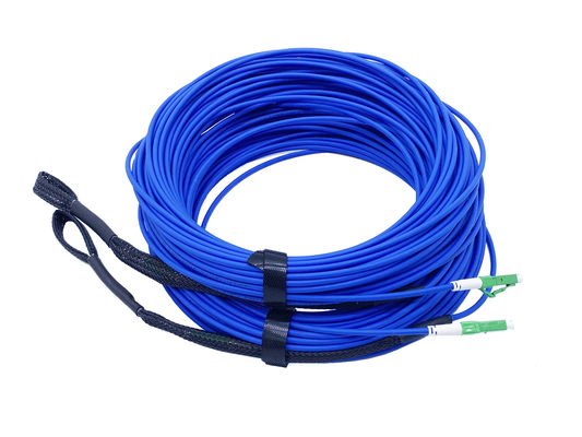 Pre Terminated FTTH Armoured Fiber Optic Patch Cord LC APC UL V0 Flame Retardant