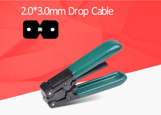 Upc Apc FTTH 2*3mm Fiber Optic Stripping Tool Steel Carbon Steel Green