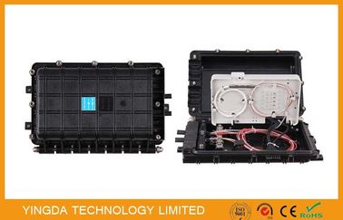 Black Inline fibre Optic Splitter Box , Hole - mounting 1*8 Fiber Optic Splice Closure ( FOSC )