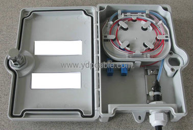 2 / 4 Core FTTX Outdoor Fiber Termination Box Wall Mount With PC / ABS Material