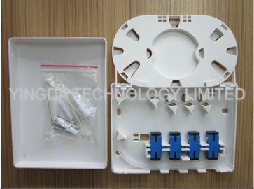 ABS Flame Retardant Mini FTTx Fiber Optic Termination Box / 4 Port  Fiber Optical Patch Panel