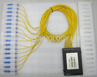 1:16 Fiber Optic Plc Splitter Box, Optical Fiber Splitter Module g657a2 Corning Fiber Cable