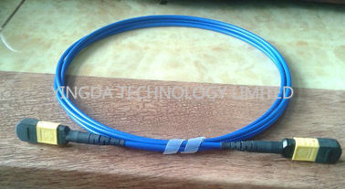 12 Fiber MTP Steel Armored Fiber Optical MTP MPO Cable Round , MTP Patch Cord