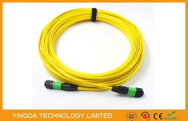 SM MM FTTX MTP MPO Cable 7.8 mm Ferrule , 24 Core Fiber Optic Patch Cable