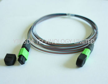 12 Core Ribbon Fiber Mpo To Mpo Jumper,  Mtp / Male Single Mode Fiber Cable