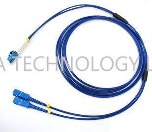 2 Core Steel Armored Fiber Optic Patch Cord LC , FC , SC Duplex Breakout Kits