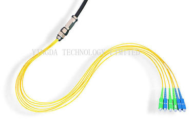Waterproof Fiber optic Pigtails 6 Core SC / APC  singlemode 9/125 um OS2 LSZH 15 Meter 0.9mm for Outdoor Telecom