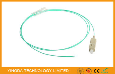 FTTx SC Fiber Optic Pigtail Connector OM3 - 300 10G , SC Pigtail MM 5M Aqua
