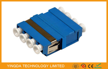 FTTH CATV LC/PC Fiber Optic Adapter 4 Way Blue ,  SM / MM LC Optical Adapter