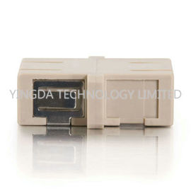 PBT White Plastic MM DX Fiber Optic Adapter / Coupler , SC Duplex Adapter